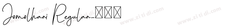 Jomolhari Regular字体转换
